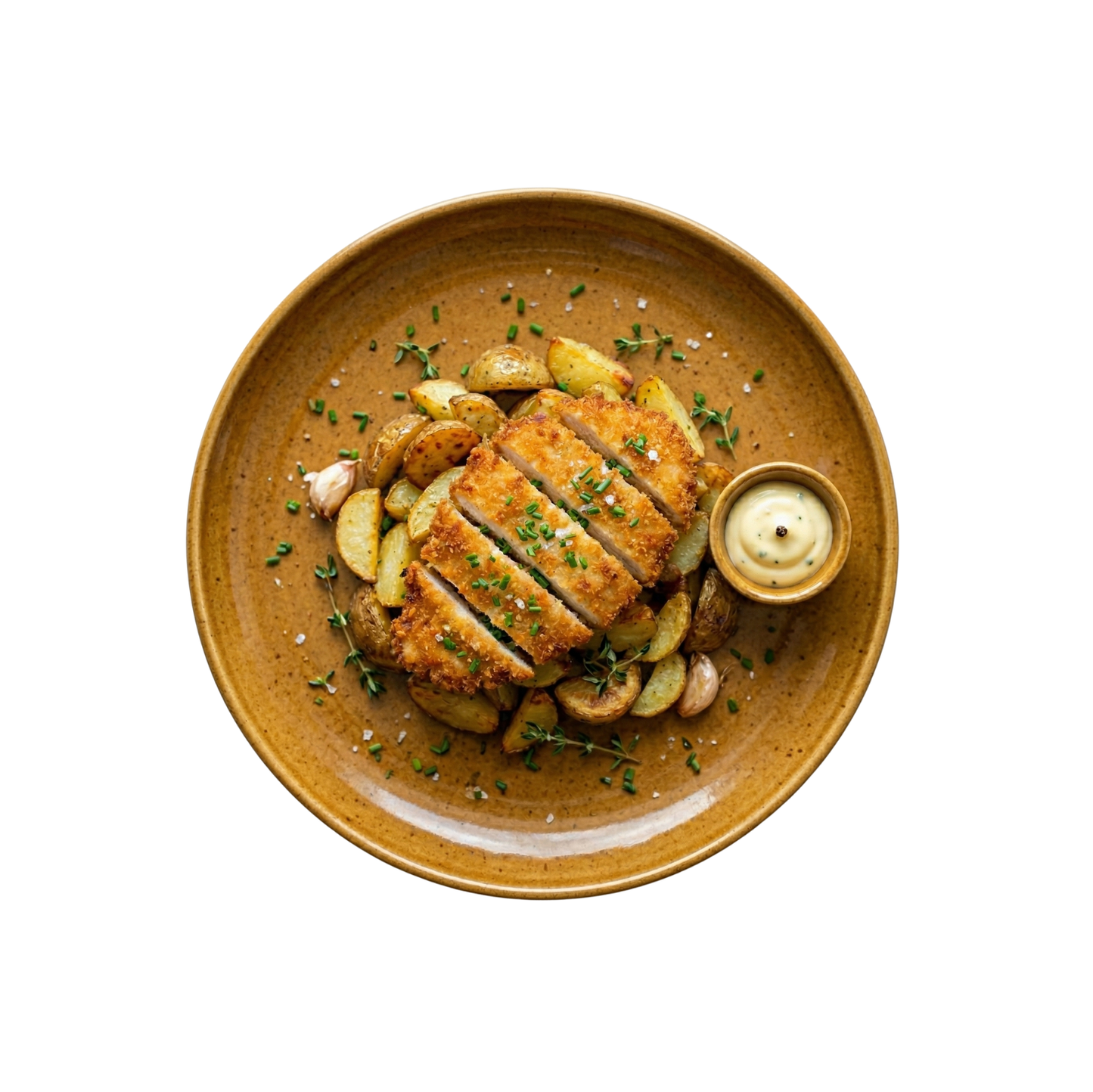 Hähnchenschnitzel mit Bratkartoffeln