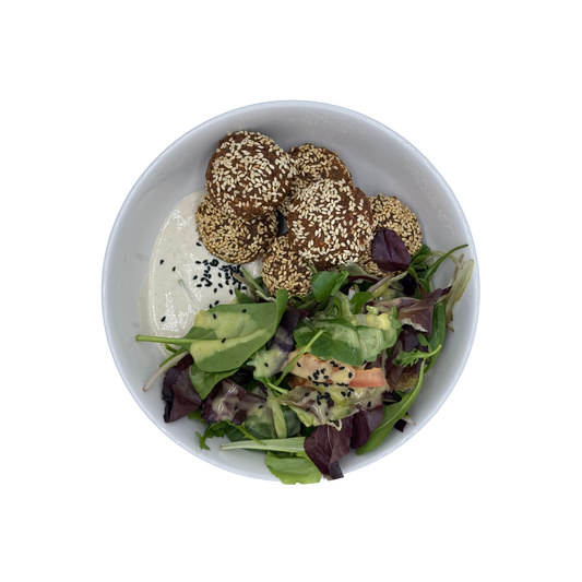 Nahöstliche Falafel mit Sesamsauce & Salat