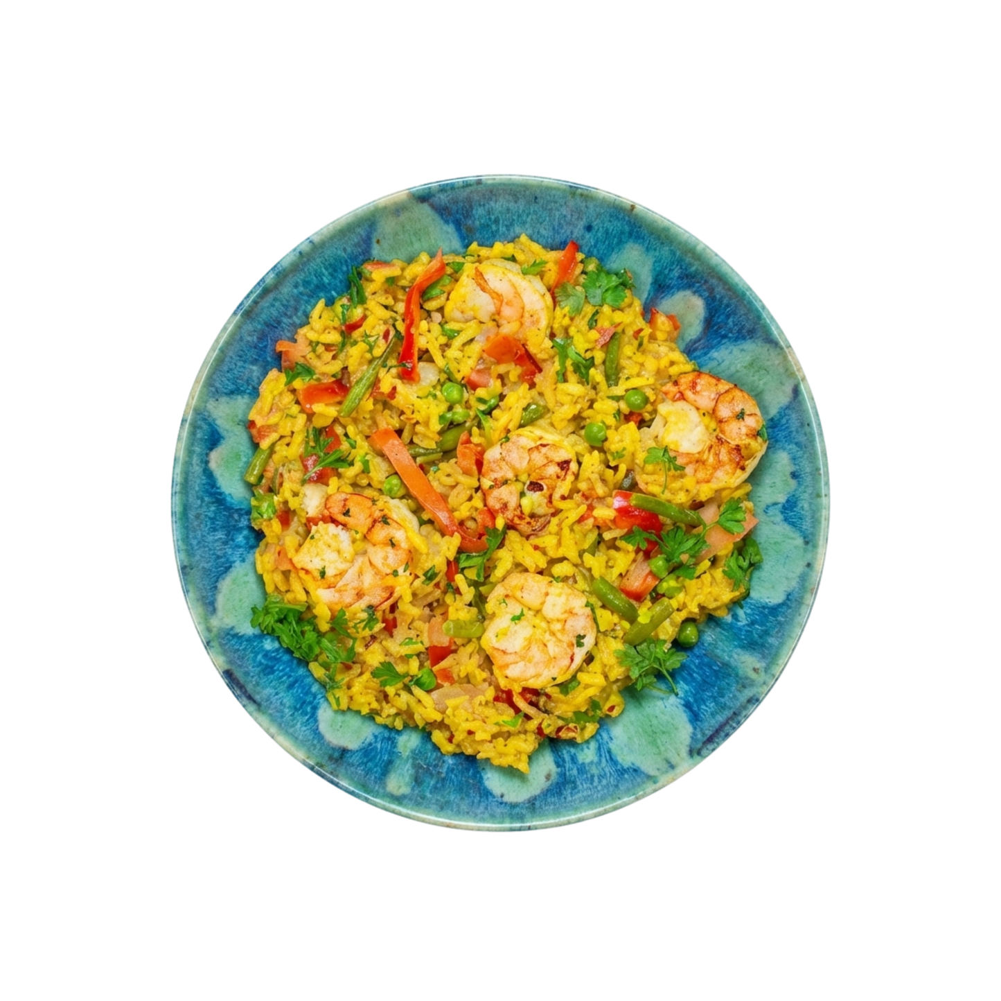 Riesengarnelen auf Paella