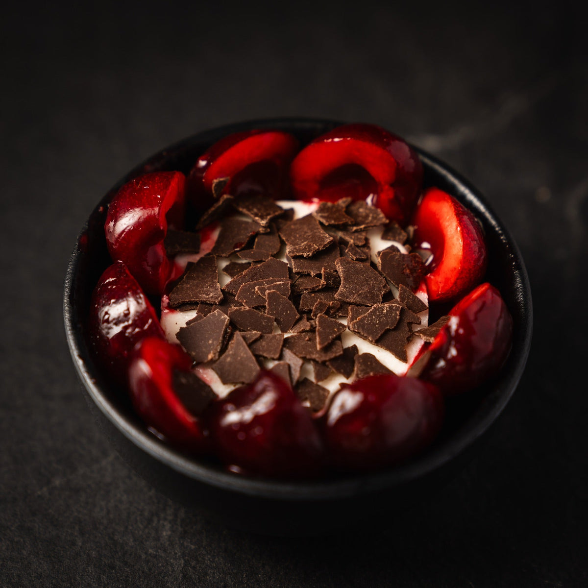 dessert schokomousse beeren